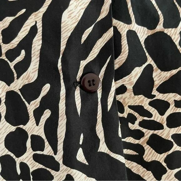 The Avenue Vintage 100% Silk Animal Print Button Down Blouse Women’s 30/32 - Picture 6 of 6